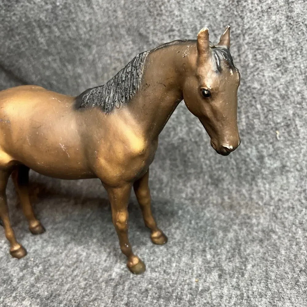 Vintage Breyer #3155 Thoroughbred Mare & Suckling Foal Set Dark Variation Horse